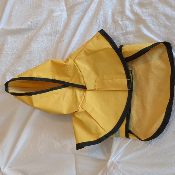 Small Yellow Reflective Dog Raincoat - Picture 2 of 10